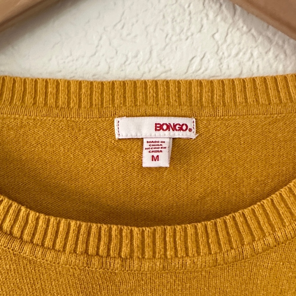 BONGO Mustard Sweater with Tiger Design - Picture 2 of 5
